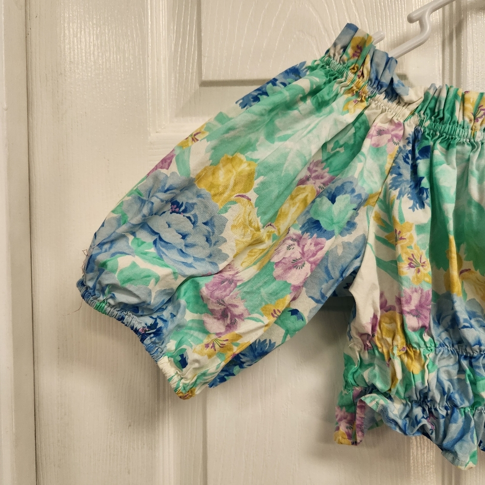 Zara Floral Croped Off-Shoulder Top - Picture 3 of 9